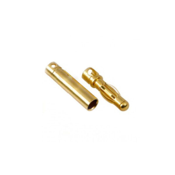 Bujão Banana Banana Banhada a Ouro 2mm, 3mm, 3,5mm, 4mm (par)