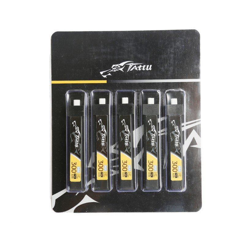 acquistare il più economico pacco batteria Tattu 300mAh 3.8V 75C 1S1P HV Lipo con connettore BT 2.0 (5 pezzi).