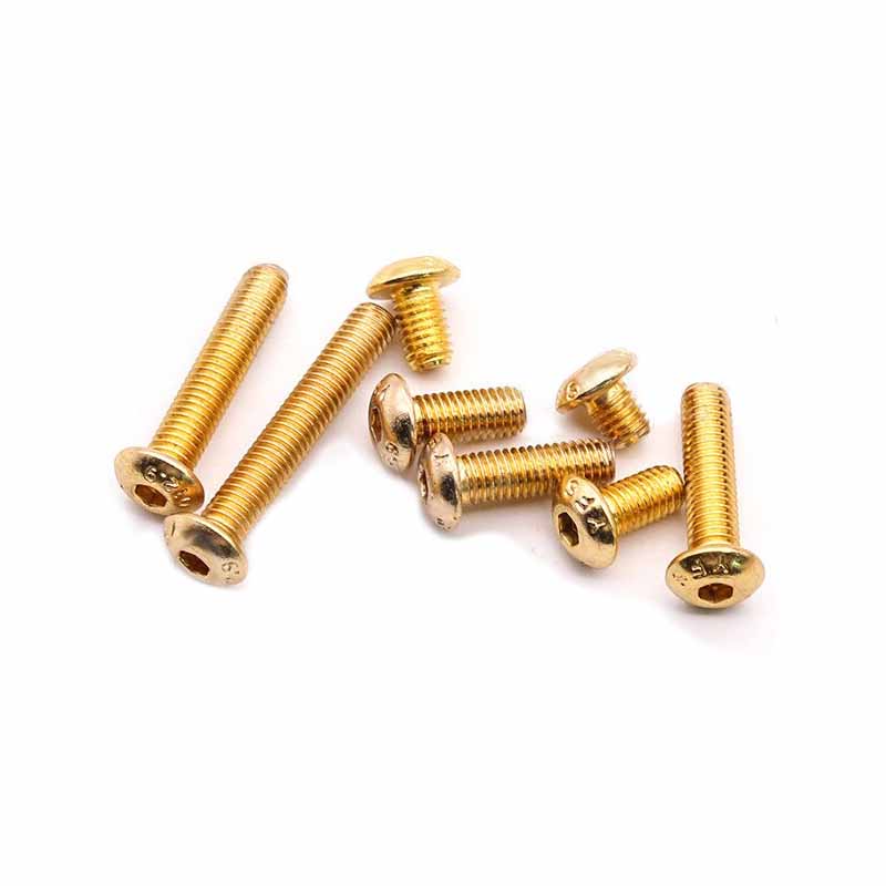 comprar o melhor preço M3 Gold Plated Titanium Screws de vários tamanhos
