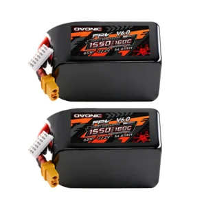 Pack 2 Baterias LiPo 6S 1550mAh 160C Ovonic XT60 FPV Racing | IHA Race