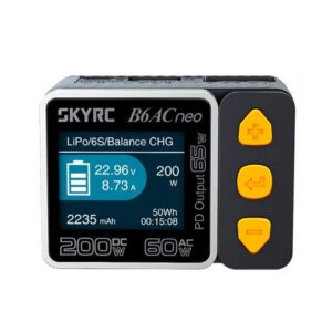 Pantalla color 1.77 pulgadas cargador SkyRC B6AC Neo menu configuracion LiPo 6S corriente voltaje