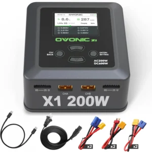Cargador LiPo Ovonic X1 Dual Canal 200W AC 300W DC 15A 1-6S FPV RC | IHA Race
